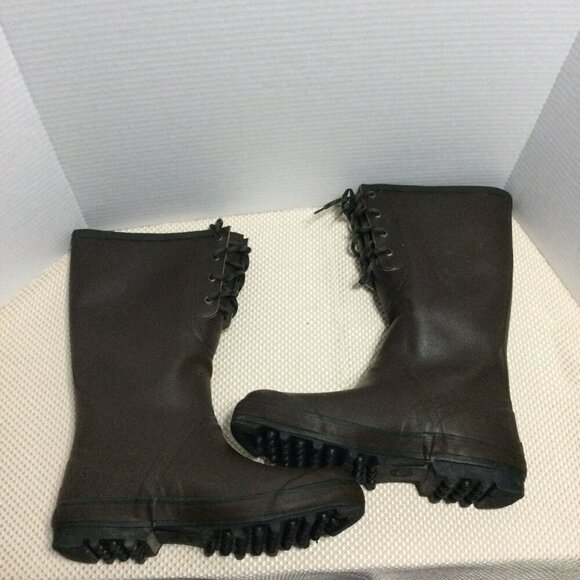 Sorel Mens Brown 100% Synthetic Fiber Lace Up Waterproof Rain Boots Size 11 - Picture 6 of 9